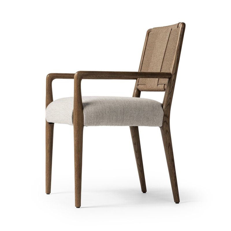 Rothler Dining Armchair-Alcala Wheat, Tan Ash, Alcala Wheat