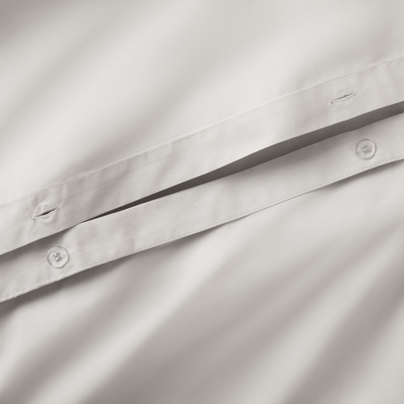 Ensemble de housse de couette en coton percale Coyer Classic, Gris tourterelle