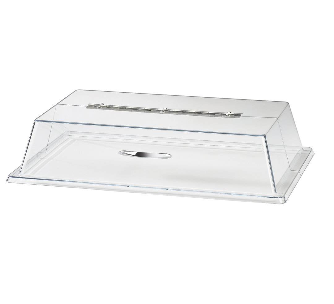 Clear Standard Rectangular Bakery Tray Cover with Center Hinge Cal-Mil 