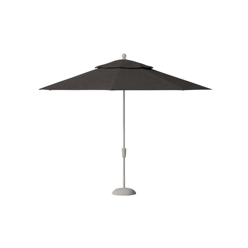 Parasol de marché octogonal à inclinaison automatique 108 po x 108 po Crank, Fossile de Vérone, Huître