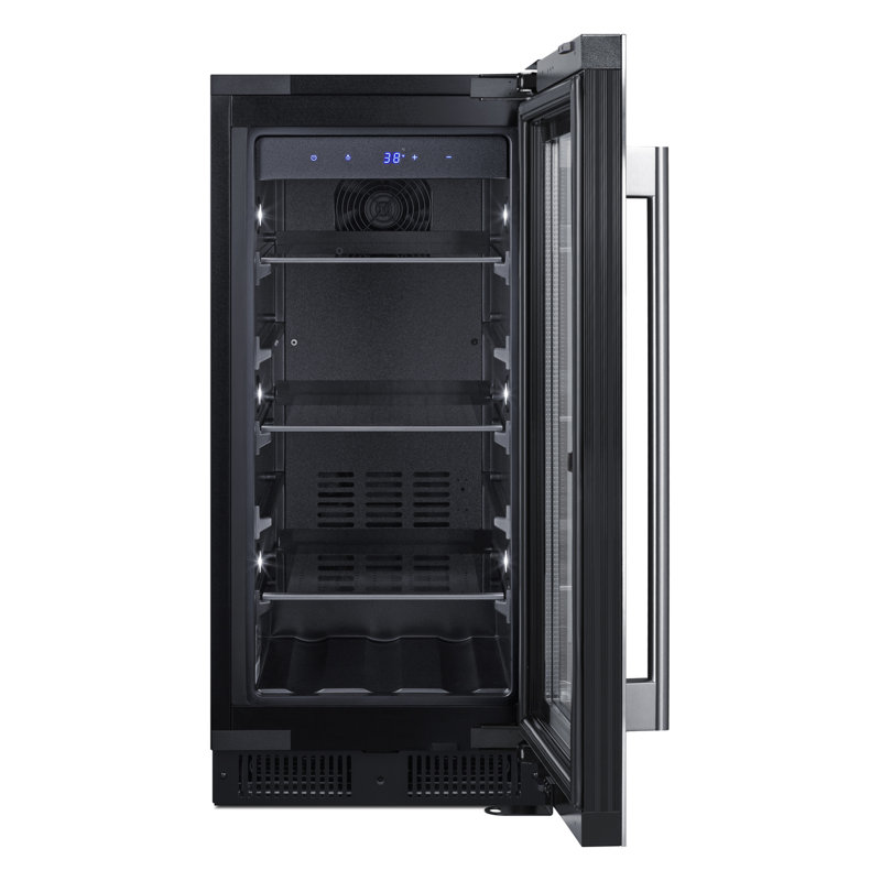Summit Appliance 14.75'' W Convertible 30 Cans (12 oz.) 2.3 Cubic Feet Beverage Cooler with Reversible Glass Door