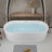 59"Linear Acrylicfreestanding Bathtub Stand Alone Soaker Tub