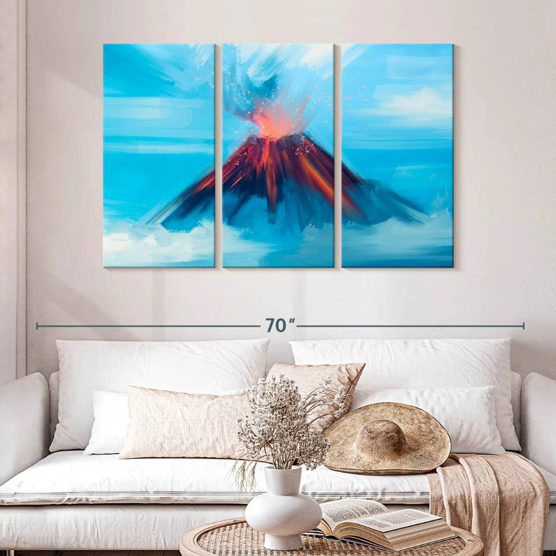 Erupting Volcano, 32" H x 50" W