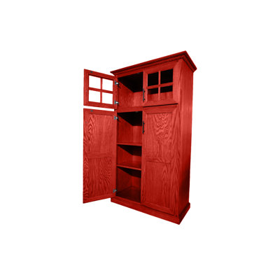 Traditional Solid Wood Oak Kithen Pantry with upper storage