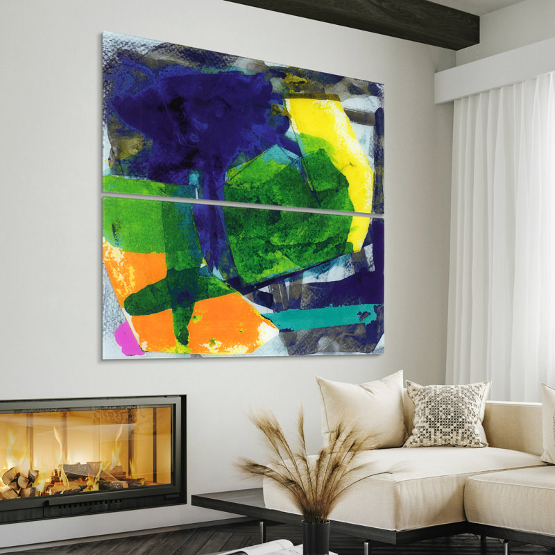 «Brushstroke Ballet On Glass», 2 pièces