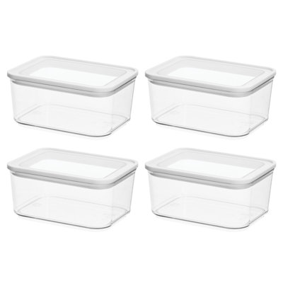 Petit contenant iDesign hermétique avec étiquette effaçable Peel 'N Place - idéal pour le comptoir de cuisine ou le rangement du garde-manger