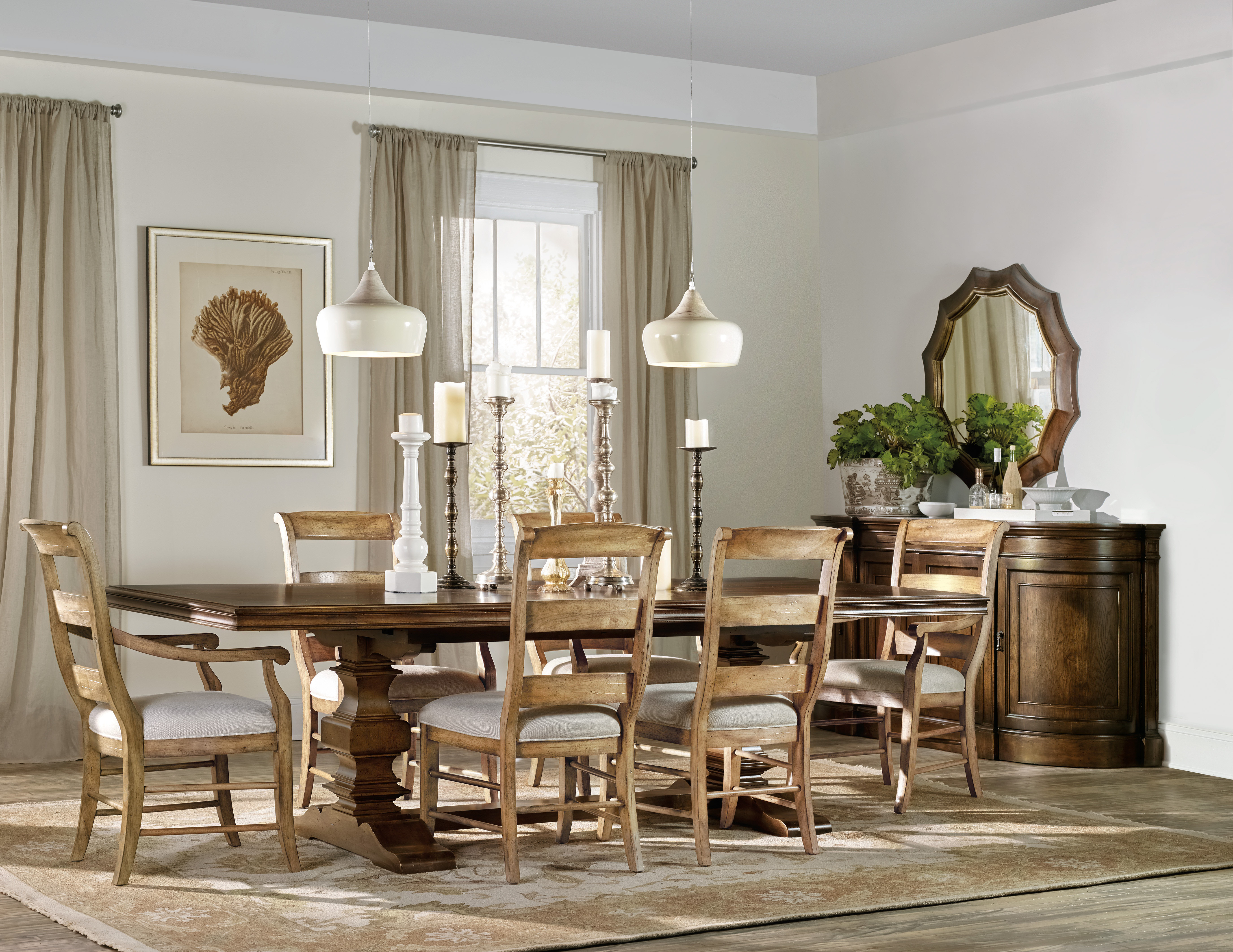 Hooker Furniture Archivist 7 Piece Extendable Dining Set & Reviews ...