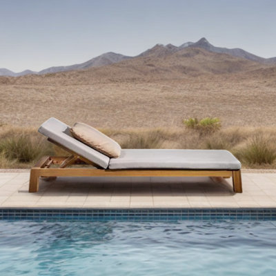 Chaise longue d'extérieur inclinable
