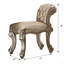 Tabouret de coiffeuse et patine dorée avec garniture cloutée