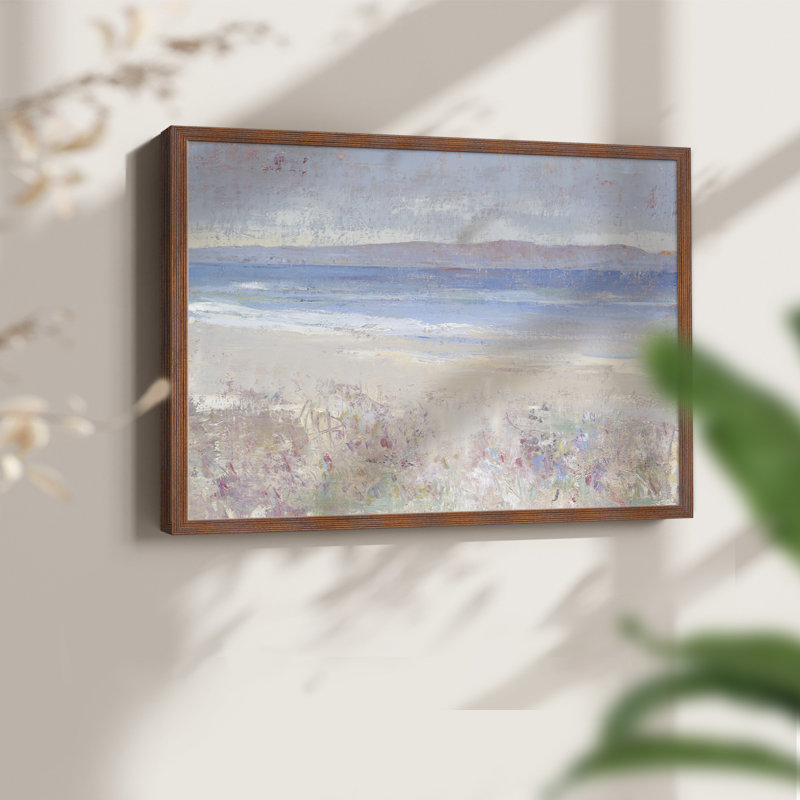 «Beach Textures I», reproduction encadrée, H 8 po x l 10 po, Noyer