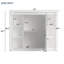 Armoire de rangement murale 35 po x 28 po avec miroir, 6 tablettes ouvertes, design moderne et fonctionnel-1431475712