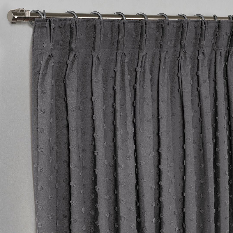 Rideau décoratif très long et très large, Gris, L 52 po x L 100 po