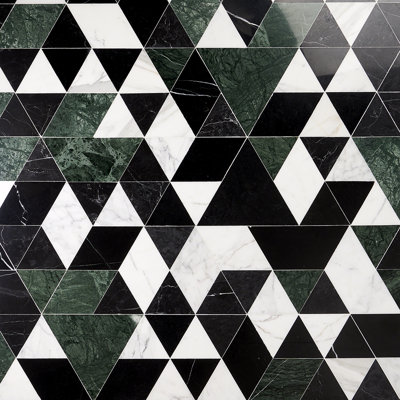 Prisma 7.75" x 13.5" Geometric Marble Mosaic Wall & Floor Tile (0.73 Sq. Ft. / Sheet)