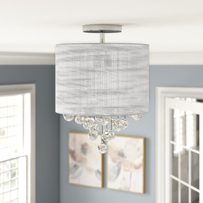 Plafonnier encastré cylindrique de style lustre à 2 lumières de 12 po Tahnee