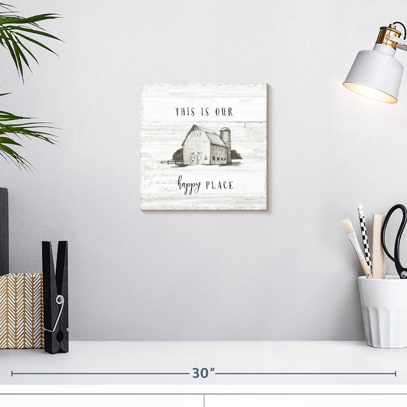 Plaque murale Khylige Farm Life I Shiplap, H 10 po x l 10 po