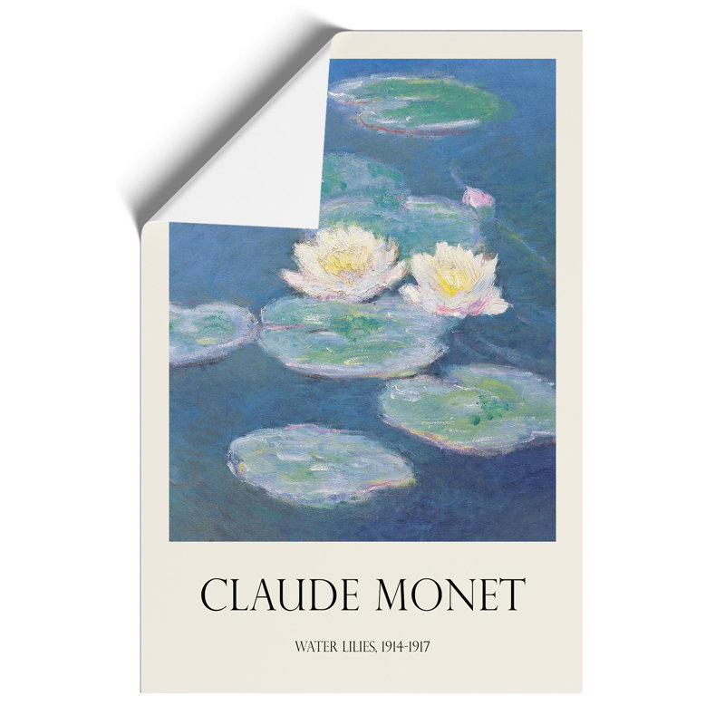 Water Lilies Lily Pond Print by Claude Monet - Frameless Print, 42cm H x 30cm W x 0.1cm D