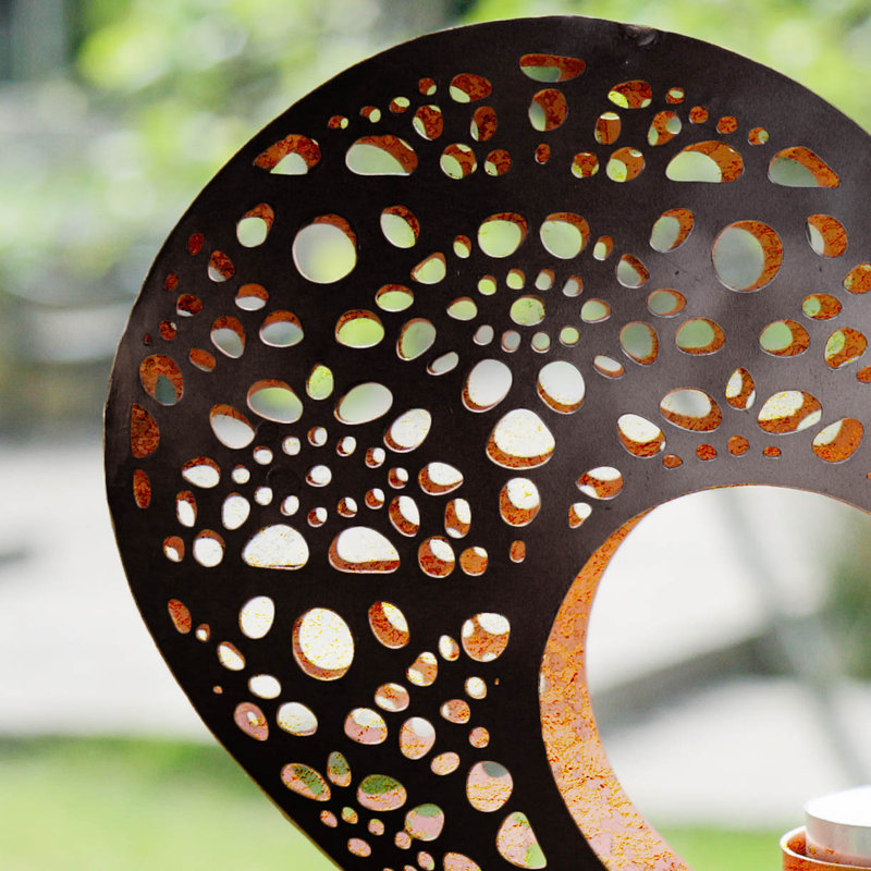 Metal Wall Tealight Holder, Black/Copper