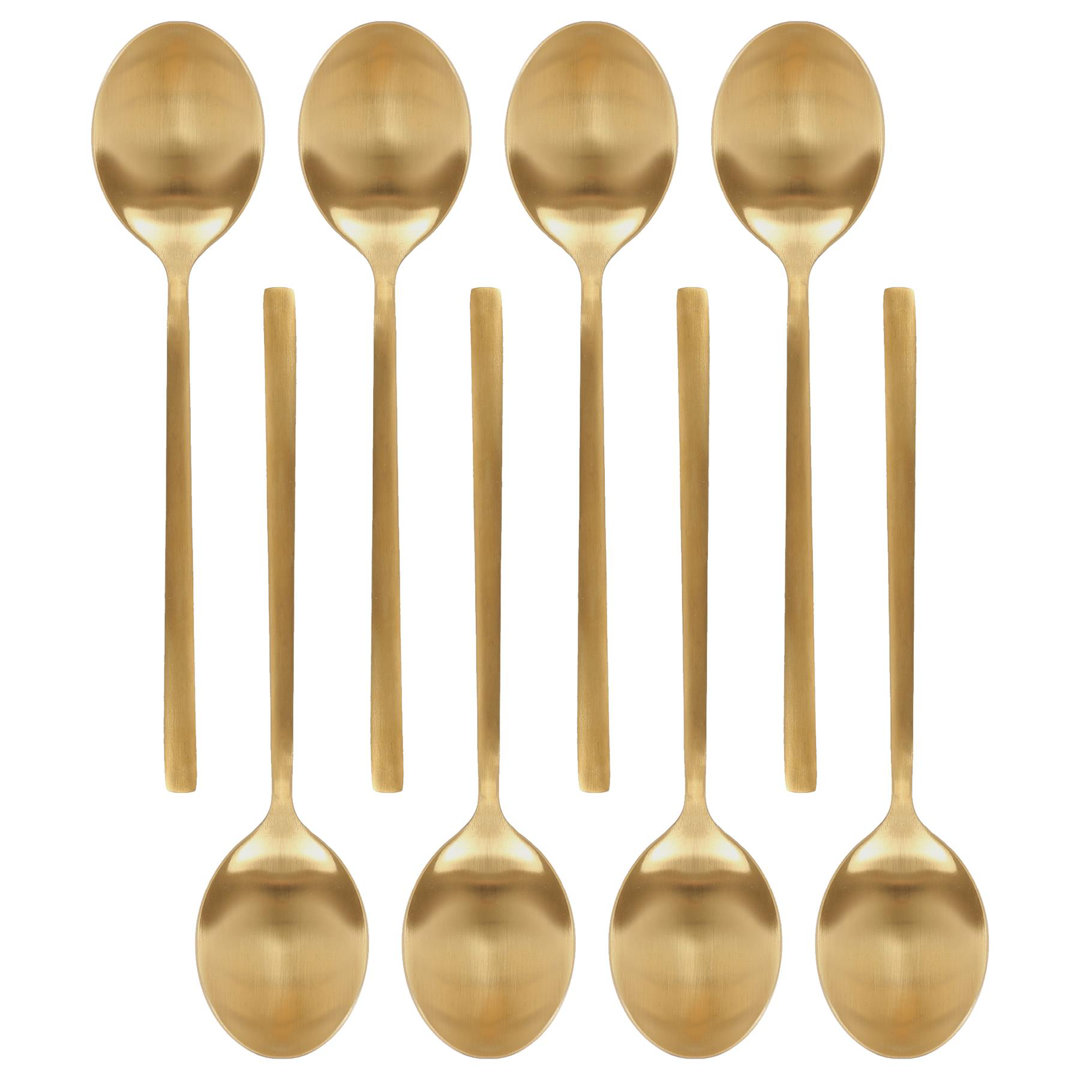 Stainless Steel Dessert Spoons - 20cm - Pack of 8