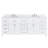 84-In White Undermount Double Sink Bathroom Vanity With Engineered Stone Top