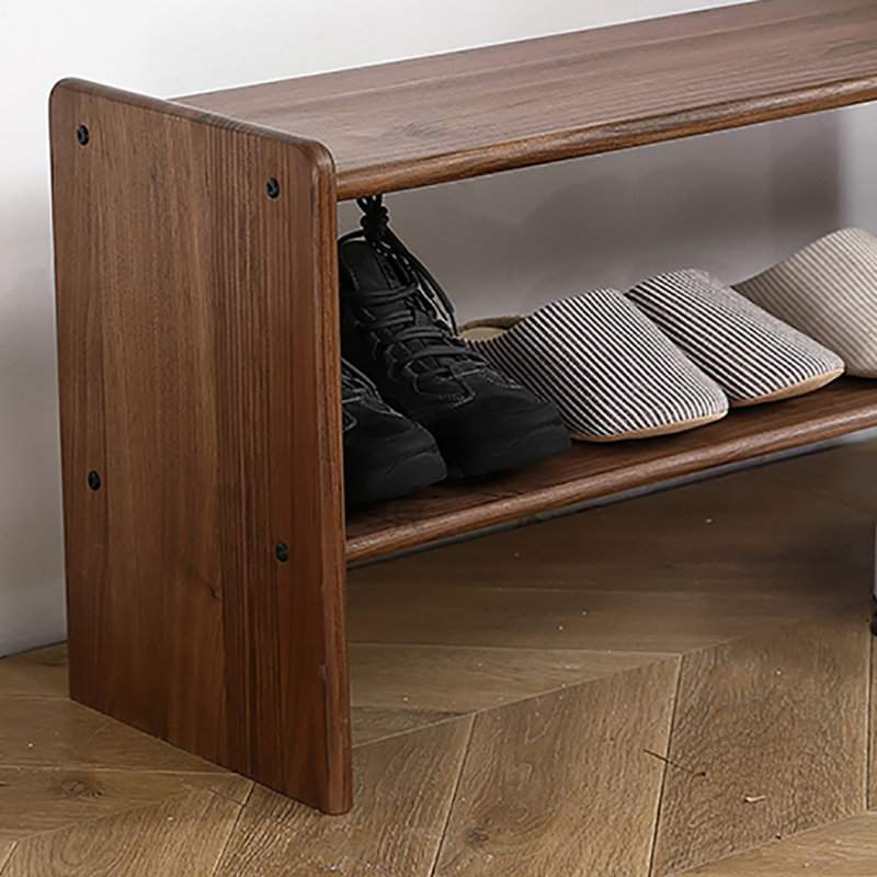 Banc de rangement pour chaussures en bois massif 31,5 po