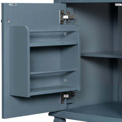 Meuble-lavabo de 30 po avec lavabo en céramique, structure en bois de pin massif et armoire en panneau de fibres à densité moyenne, meuble-lavabo autoportant avec tiroir rabattable et tablette réglable (robinet non inclus)