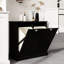 Armoire à lessive noire E1, deux compartiments, sacs peints et amovibles, capacité de charge de 100 livres, assemblage requis à la maison avec armoire de rangement pour perceuse - extérieur peint-912818191-912818186