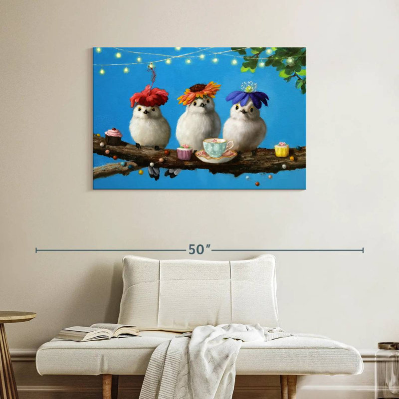 Garden Party Birds, H 26 po x l 39 po