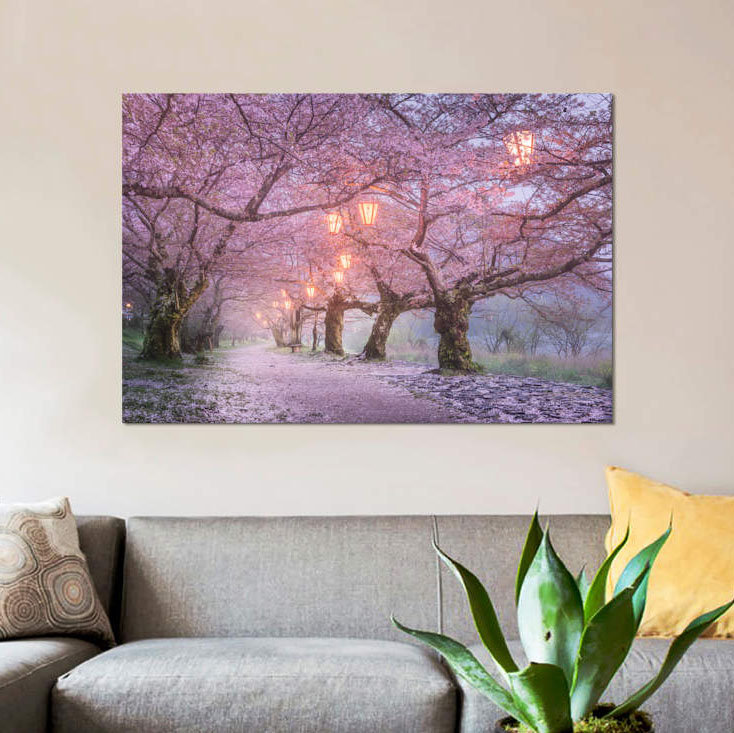 «Spring in Japon III», reproduction sur toile, H 12 po x l 18 po x P 1,5 po, Toile tendue, Pas de tapis