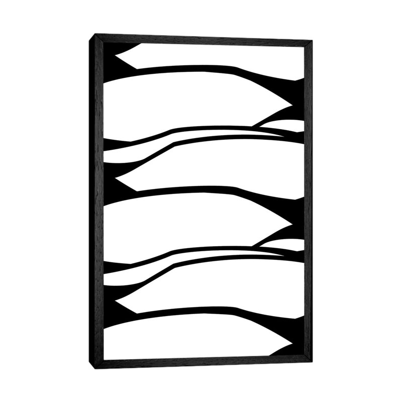 Blades by Mlli Villa - Print on Canvas, 66.04cm H x 45.72cm W x 3.81cm D, Black Floater Framed
