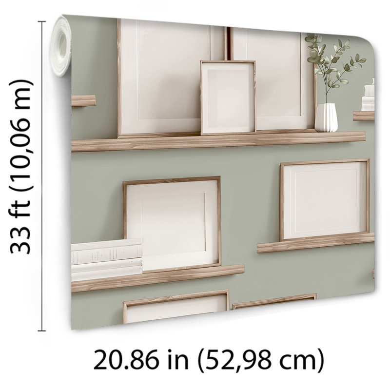 Cadre vert avec tablettes Frame, Vert