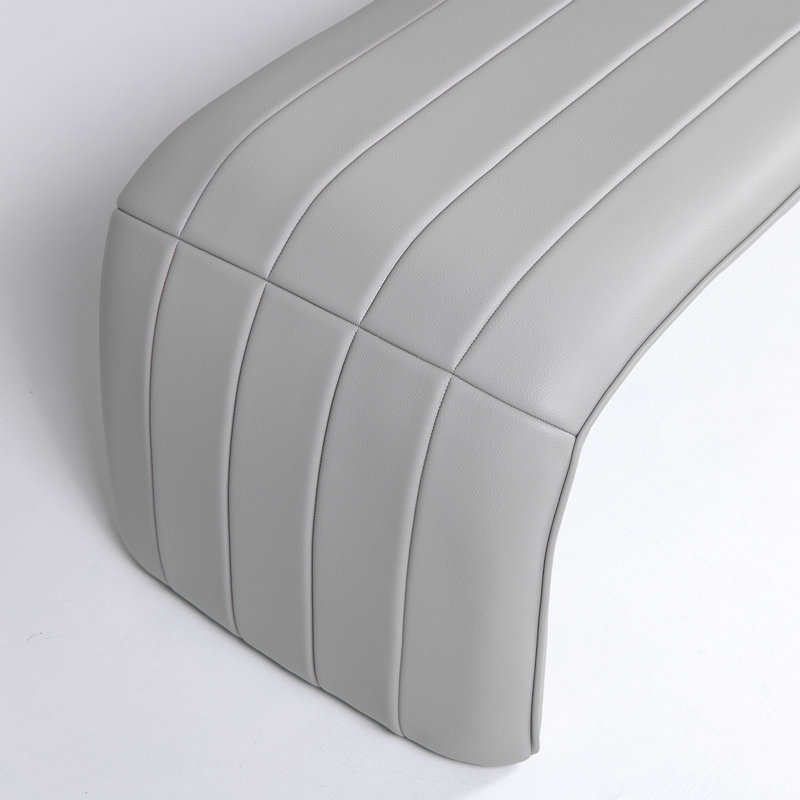Infinity Modern Upholstered Bench, Gray
