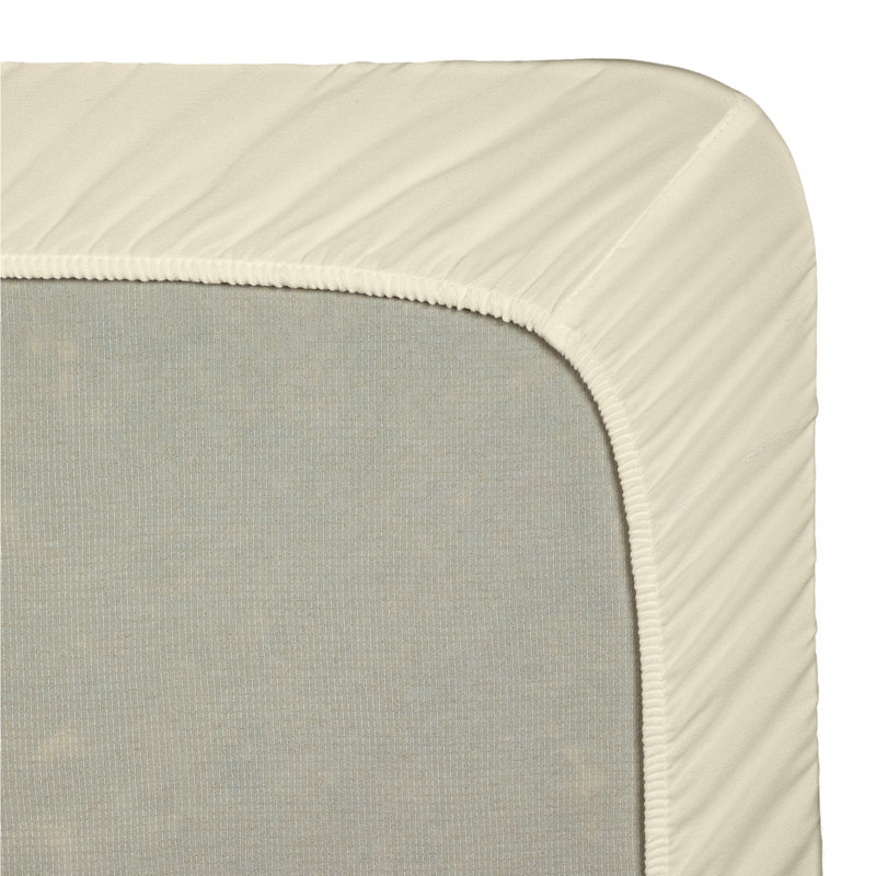  Drap-housse à densité du tissage de 1800 fils, Drap-housse de taille simple, Beige