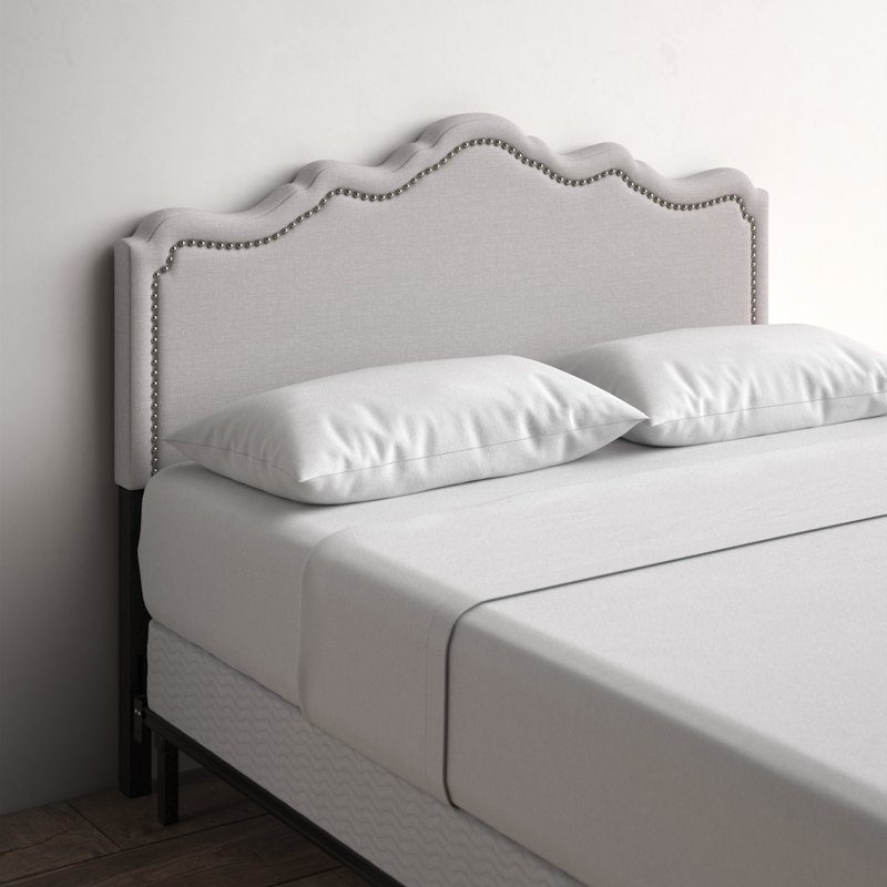 Hilfried Upholstered Headboard, Grayish Beige, Full