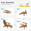 Chaise pliante Adirondack avec repose-pieds rétractable et porte-gobelet, réglable à 3 positions pour le patio, assise extérieure toutes saisons-830062981