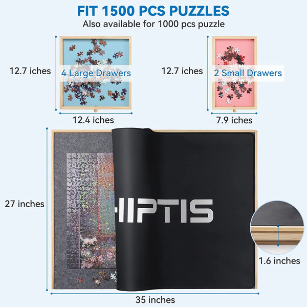 Portable Jigsaw Puzzle Board with Sorting Trays - 1500 Pieces