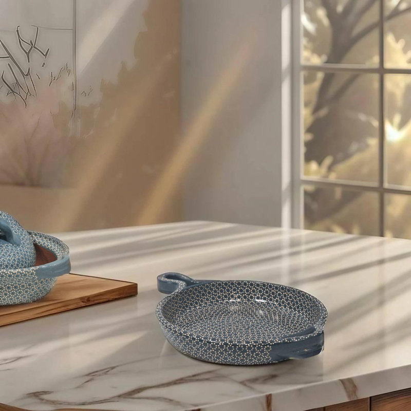 8" Baltic Blue Clay Frying Pan