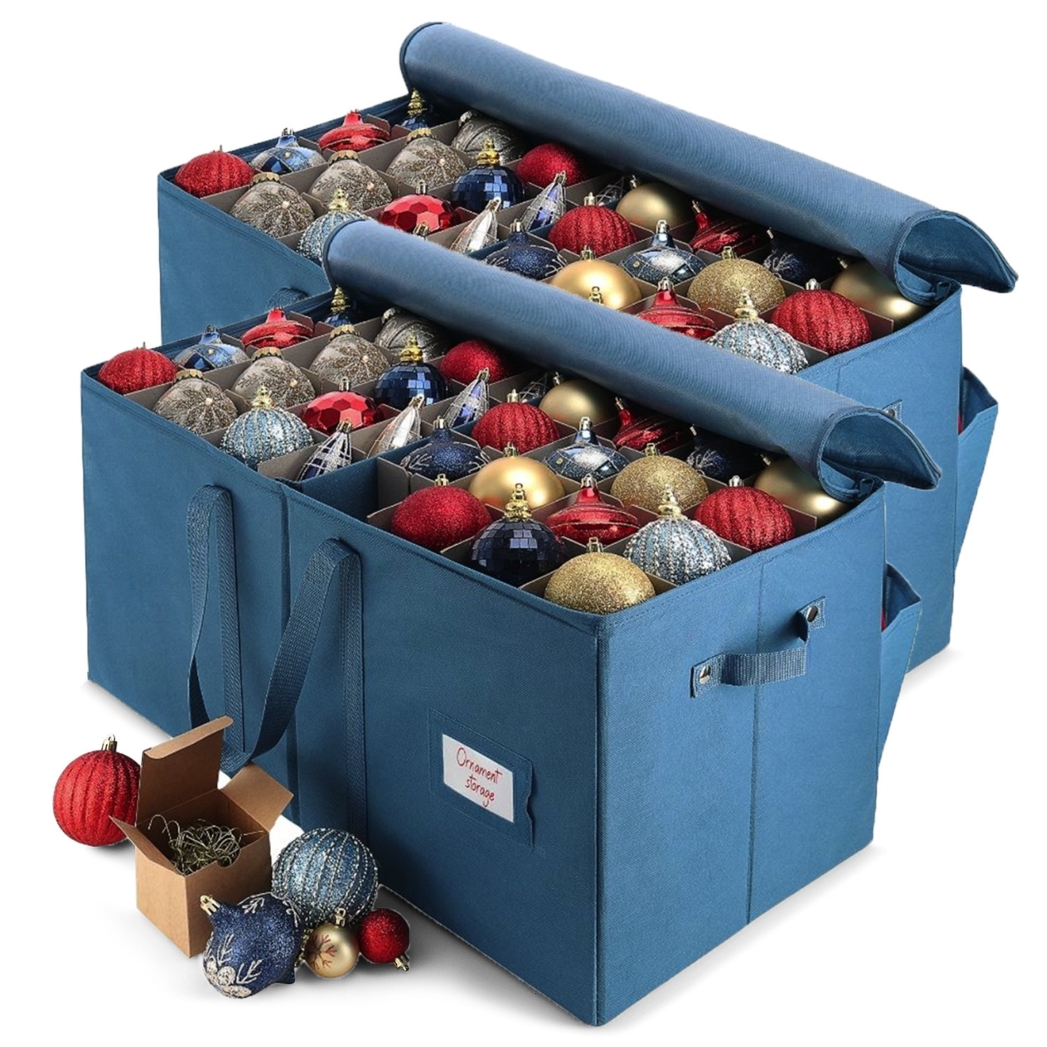 Sterilite Christmas Ornament Storage Case.