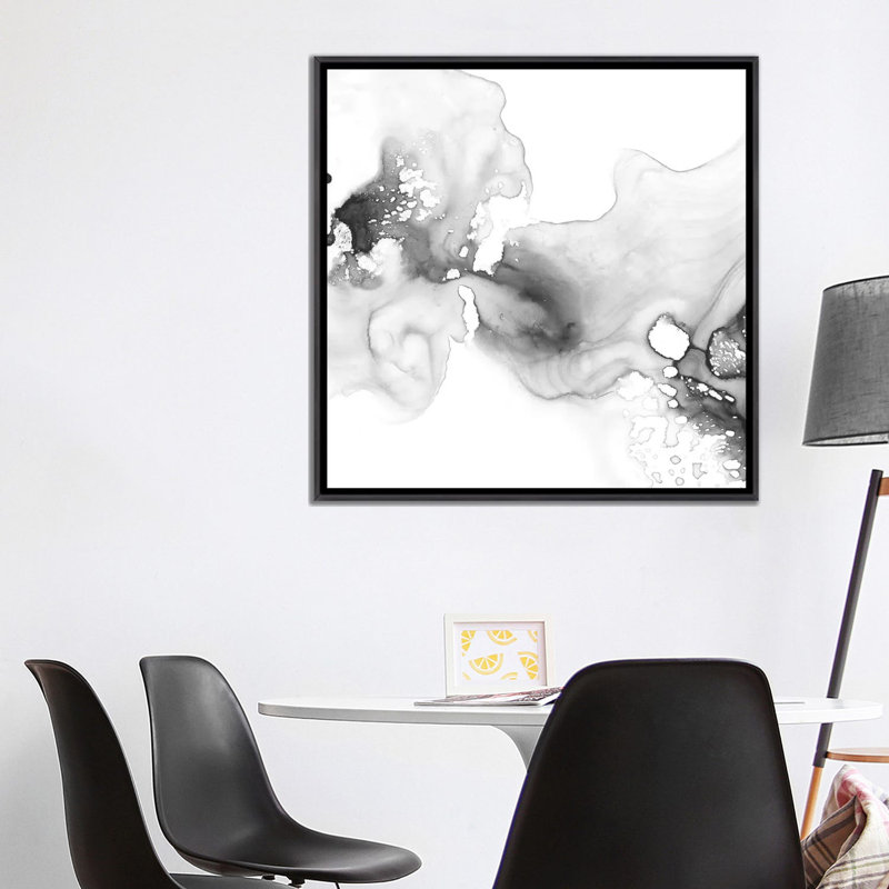 "Fumée & Water I" par Ethan Harper, reproduction d’art, Toile avec cadre noir patiné, H 37 po x l 37 po x P 1,5 po