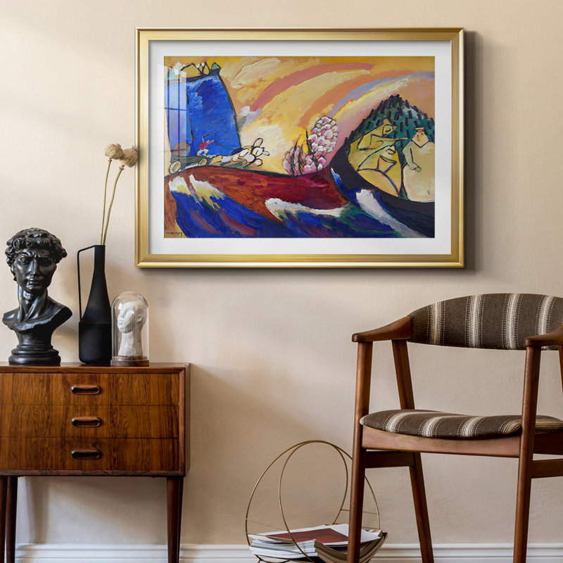 Improvisation 3 - Wassily Kandinsky - reproduction d'art avec passe-partout et verre - 1909, 22,5 x 30,5, Impression encadrée
