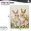 Lapins avec œufs de Pâques peints, estampe numérique, design par The Prints Vibe-130764004-130764007