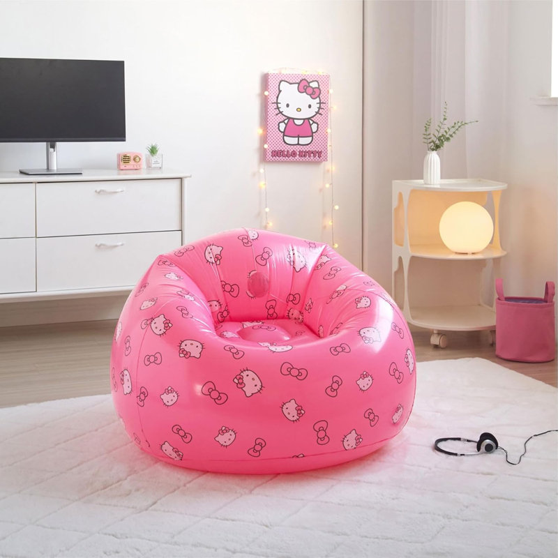 Sanrio Hello Kitty Portable Inflatable Beanless Bag Gaming Chair