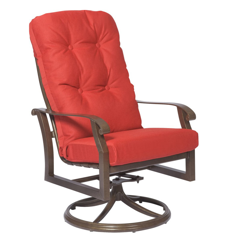 Chaise de patio avec coussin Cortland, Toile Sunbrella® beige chiné