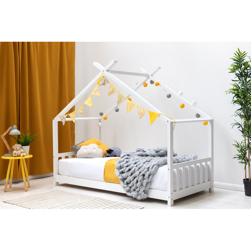 Laurie Single (3') Standard House Beds, No Mattress, White
