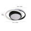 Modern Round LED Dimmable Flush Mount Ceiling Light With Remote