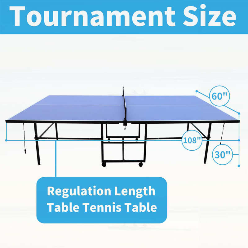 9FT Foldable and Portable Table Tennis Table Set