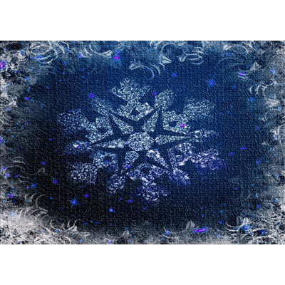 Tapis bleu flocon de neige