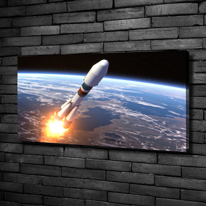A Space Rocket - No Frame Print on Canvas