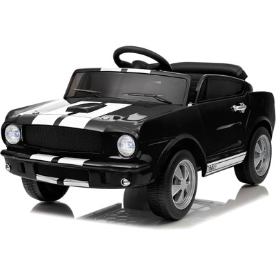 12V Licensed Shelby GT350 Ride On Car, Ford Kids Electric Vehicle with Remote Control, Safety Belt,2 Speeds,LED & Music