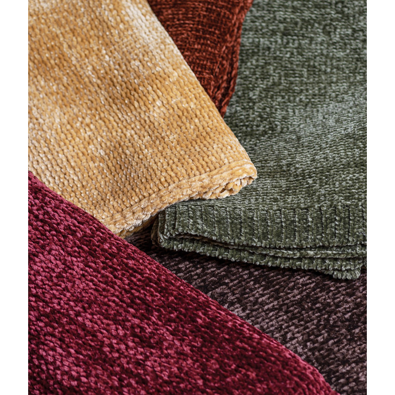 Rust Chenille Knit Queen Throw Blanket