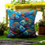 Indoor / Outdoor Red Square Throw Cushion Cover